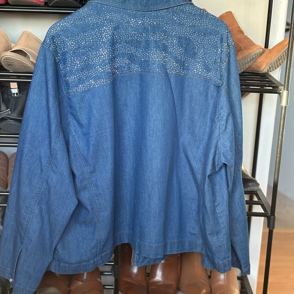 TanJay Blue Denim Jacket with Studded Detail - Picture 2 of 2
